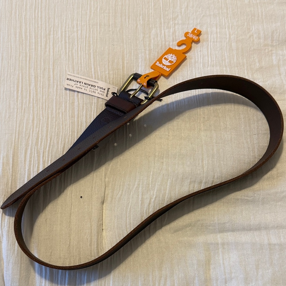 Timberland Dark Brown Leather Belt